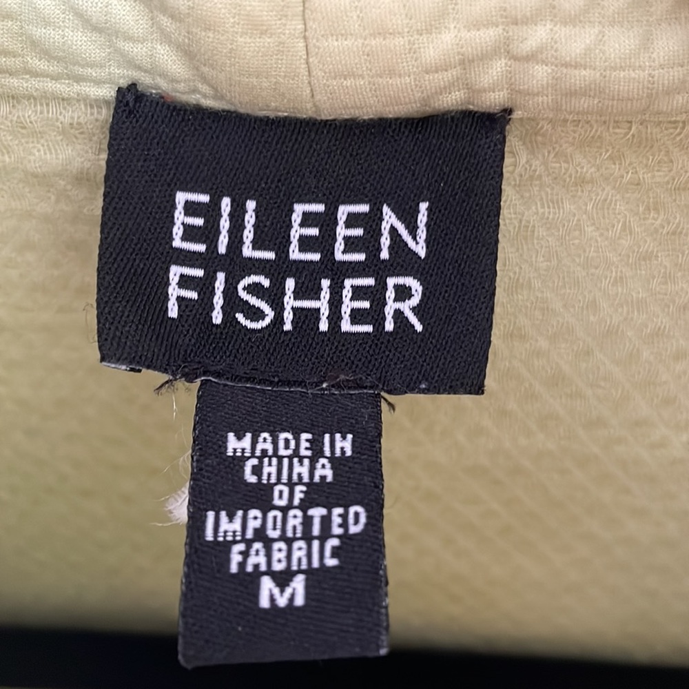Eileen Fisher Textured Willow Green Vest Medium - Picture 4 of 5